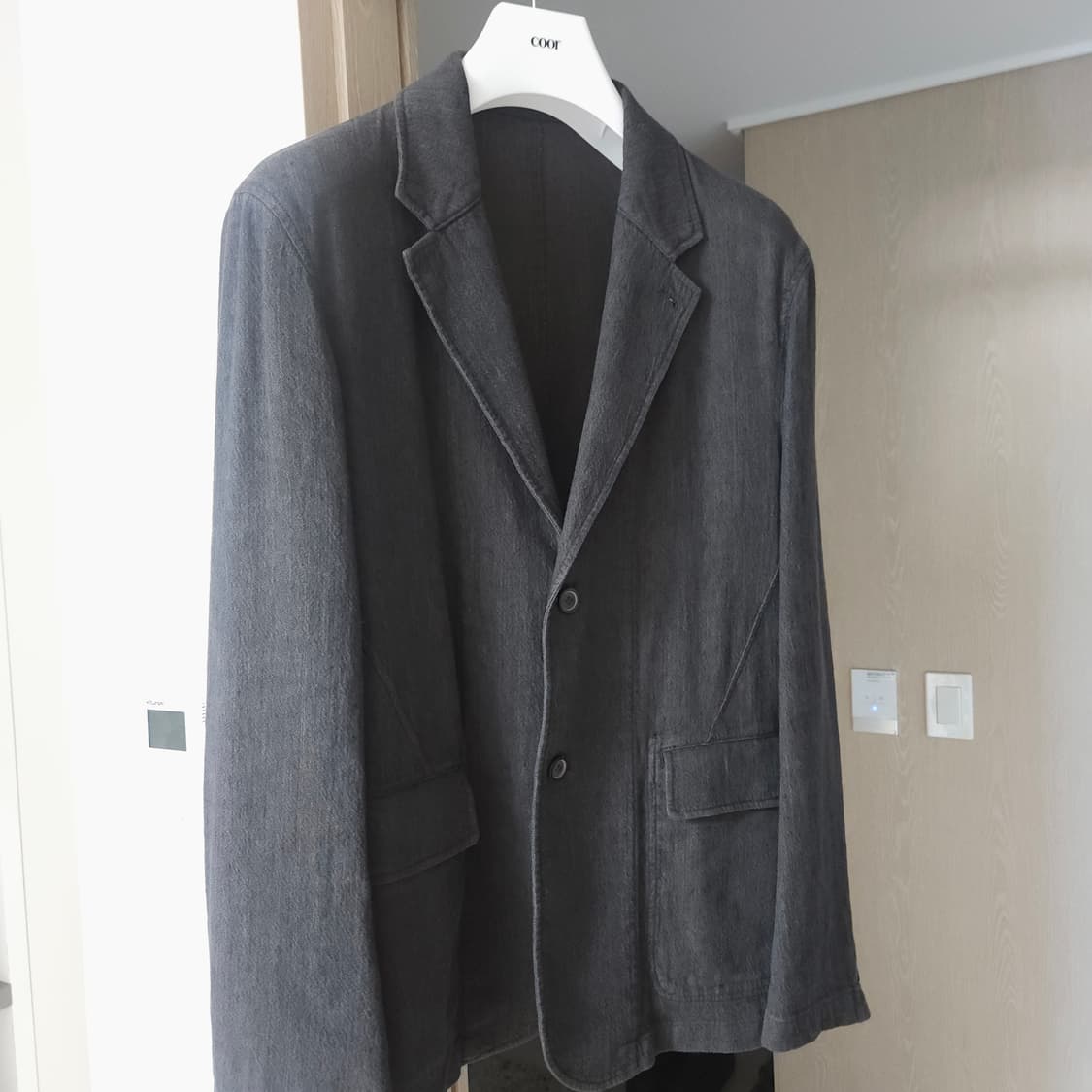 [L] 쿠어 가먼트 워시드 린넨 블렌드 블레이저 상품이미지2