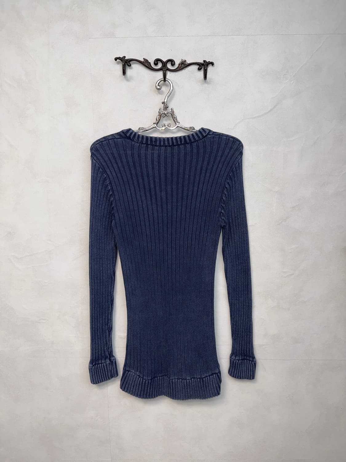 Washing pigment navy y2k pocket knit ops 상품이미지5