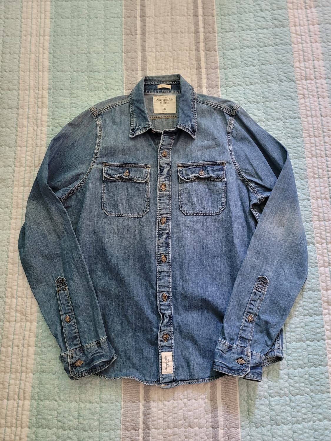 아베크롬비 Abercrombie 워크웨어 데님셔츠 XL 100-105 상품이미지2