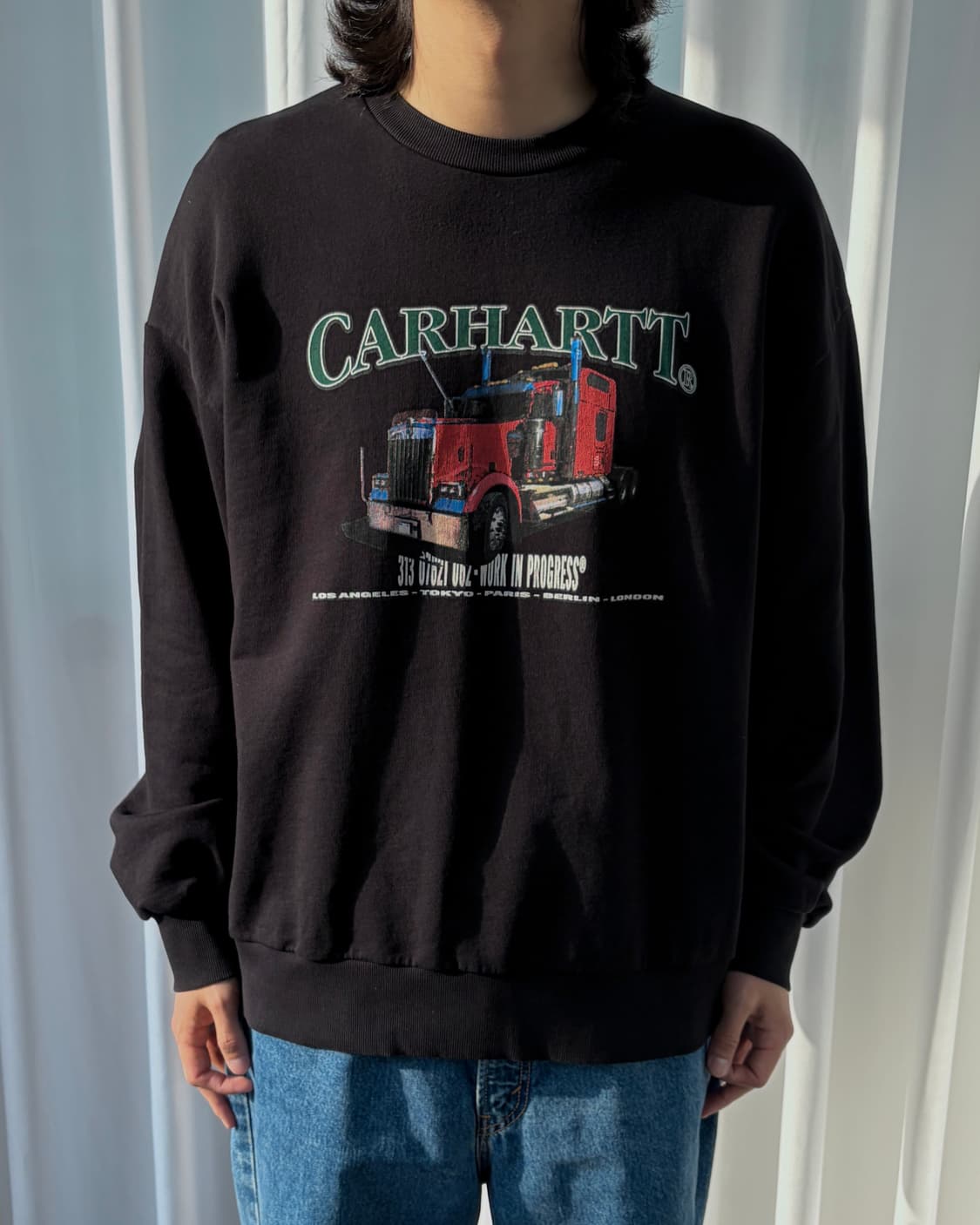 [L-XL]칼하트 WIP 온더로드 크루넥 맨투맨 상품이미지3