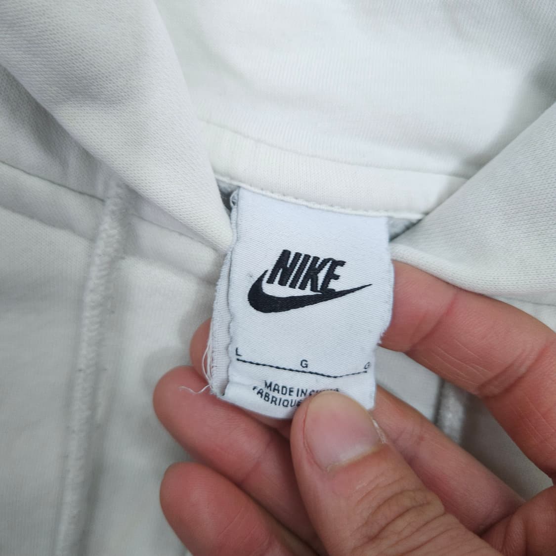 나이키 2way 지퍼 후드 집업 L 화이트 상품이미지5