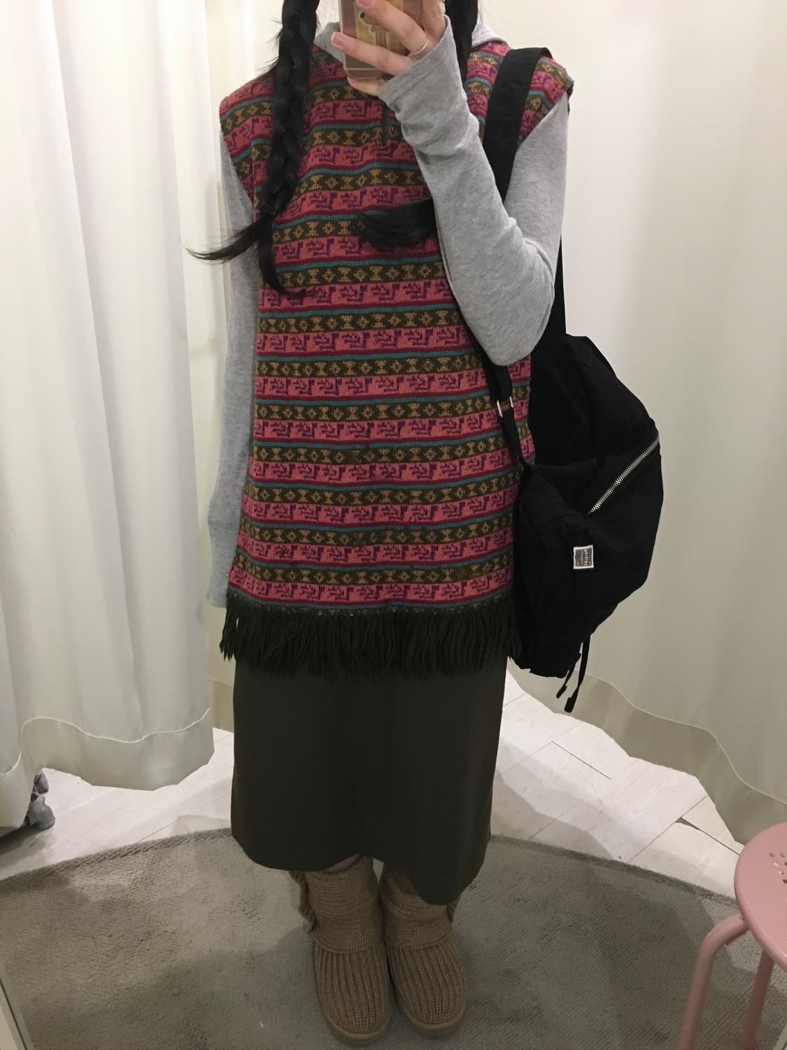 Boho Jacquard Sleeveless Vest 상품이미지4