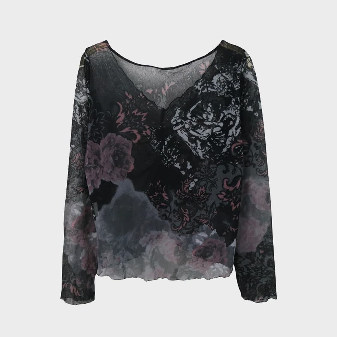 SENSOUNICO 오리엔탈 시스루 블라우스 67130 상품이미지2