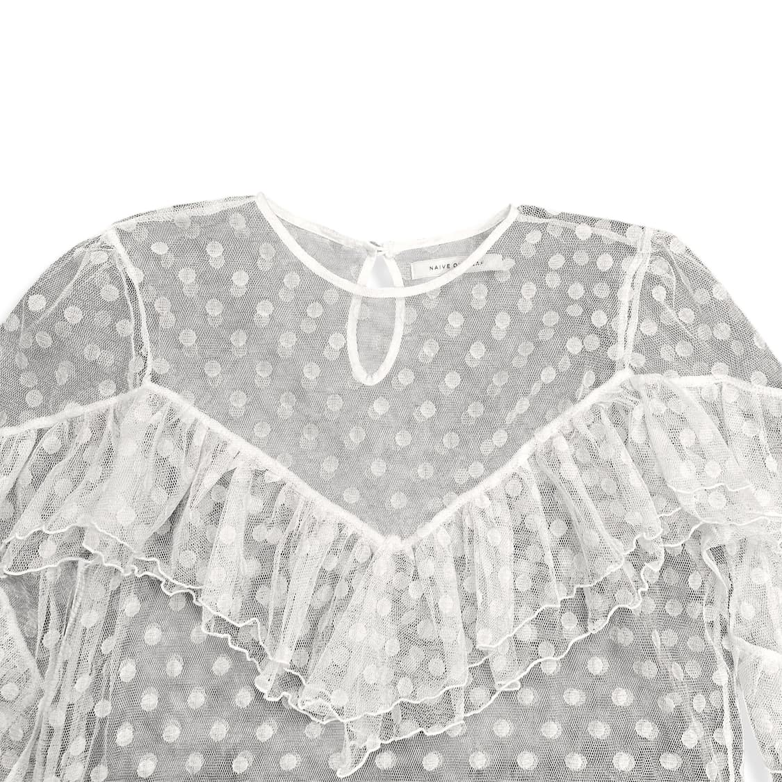 White See Through Layered Top 상품이미지3