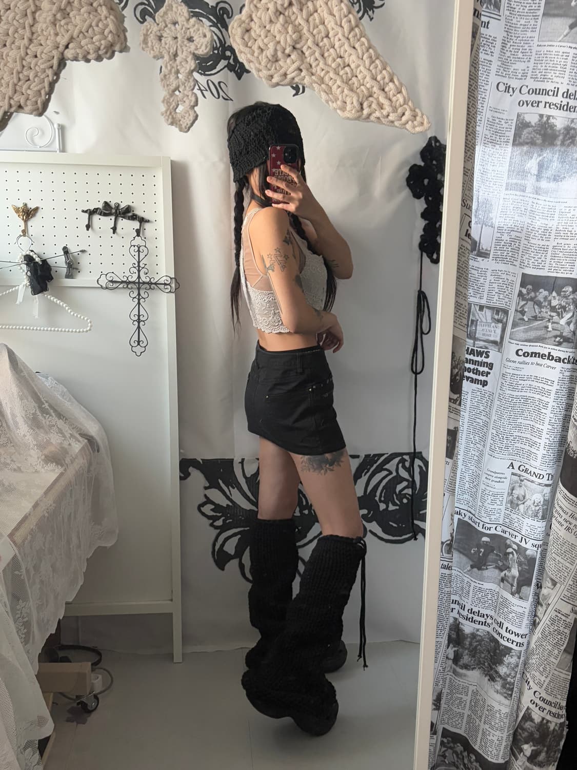 • black mini skirt 상품이미지2