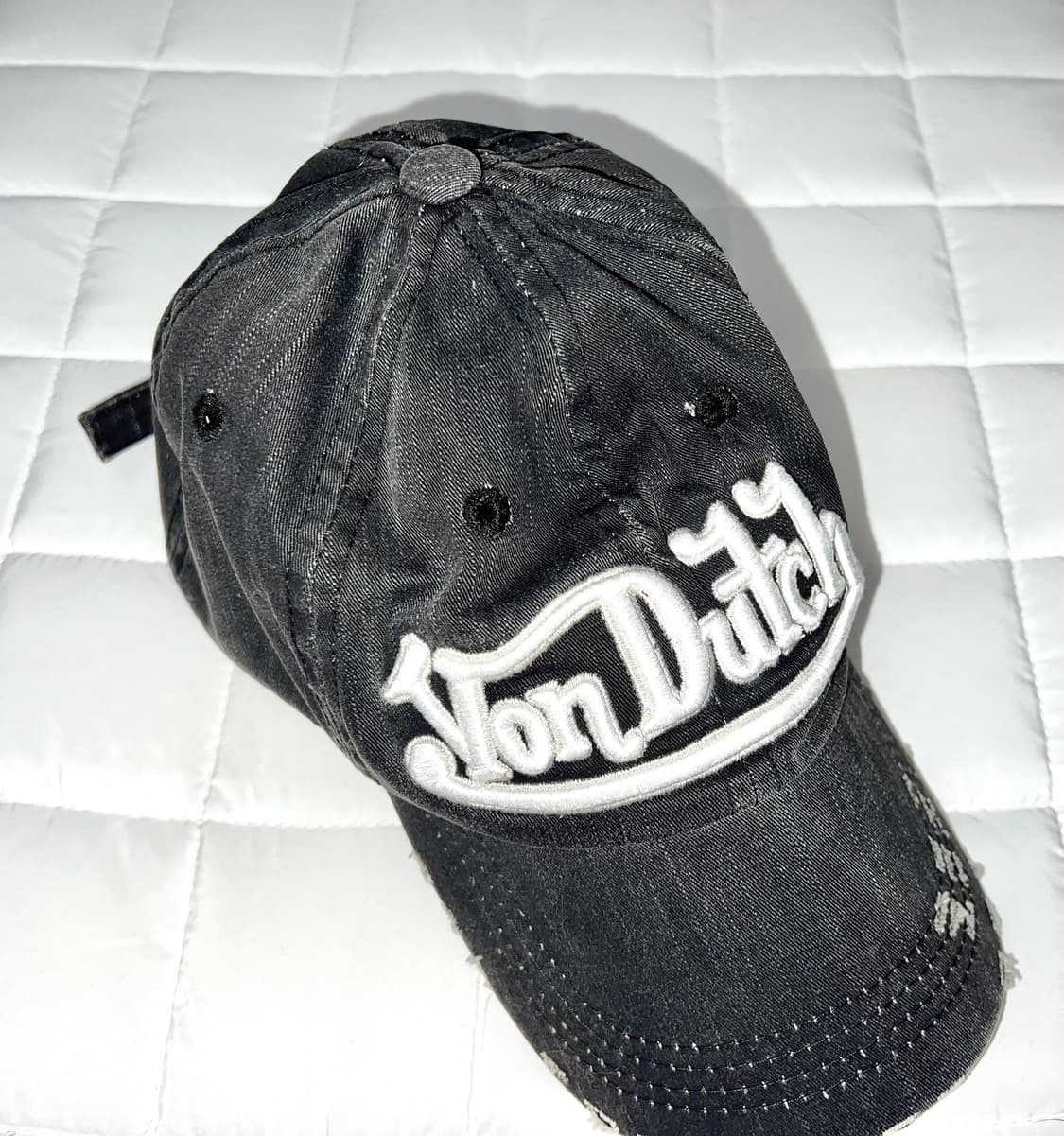 y2k 펑크 빈티지 본더치 vondutch 데님 워싱 청 볼캡 모자 상품이미지1