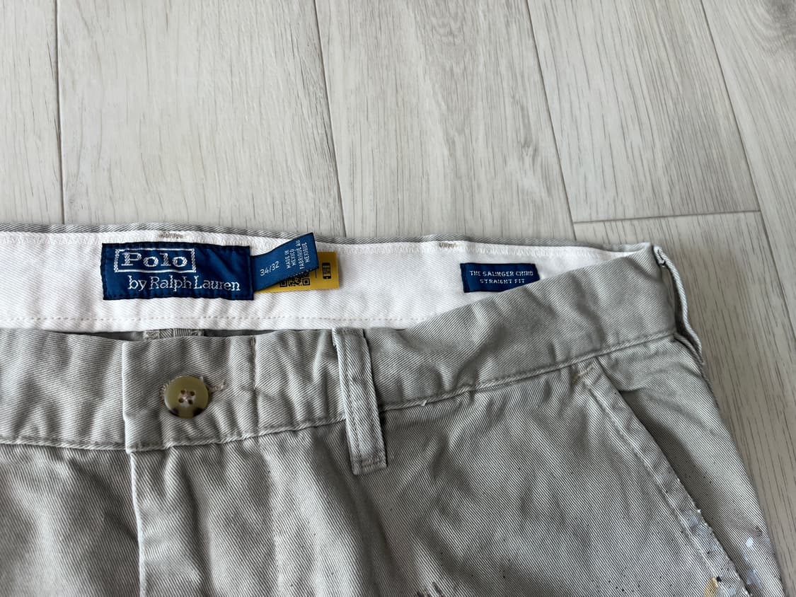 폴로 샐린저 디스트레스드 페인트 스플래터 치노팬츠 34X32 상품이미지3