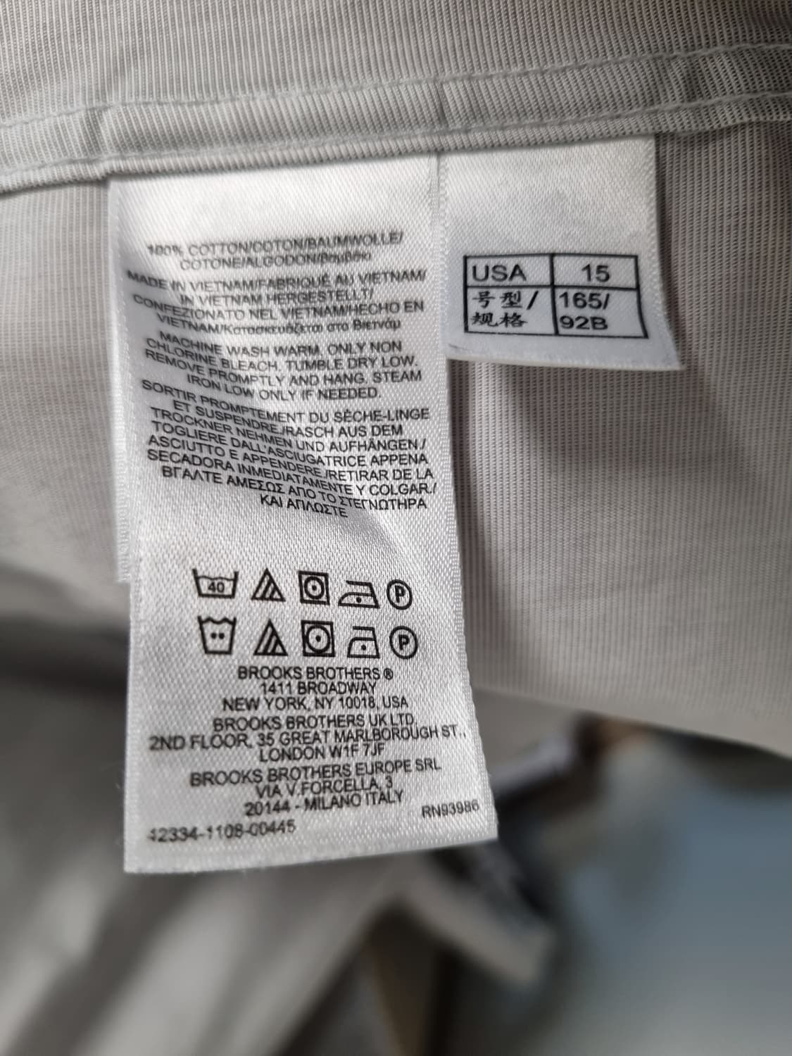 브룩스 브라더스 밀라노핏 셔츠 15-2/3 상품이미지3