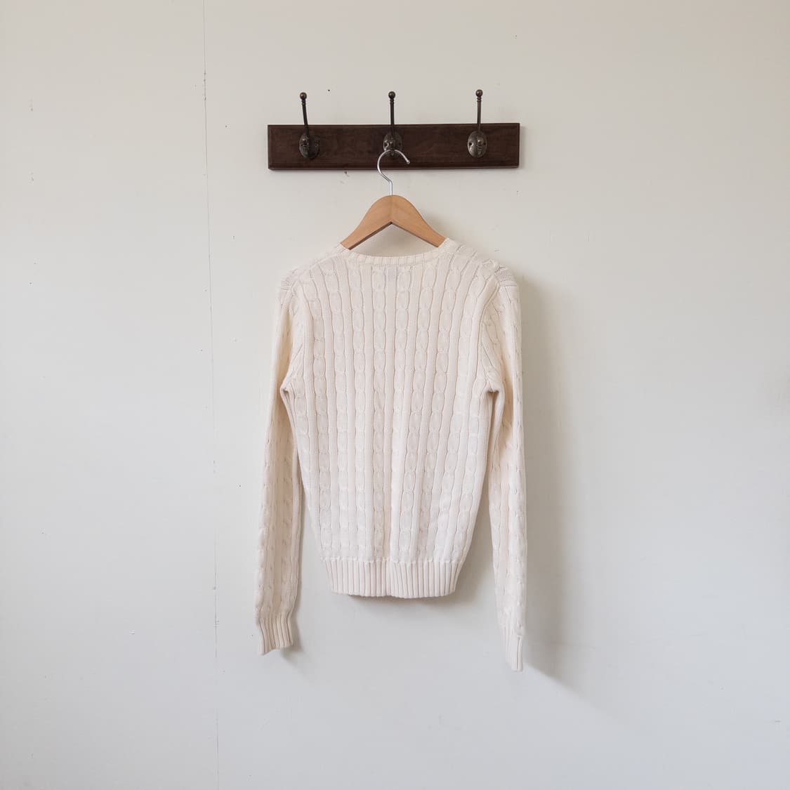 폴로랄프로렘 코튼 크림 스웨터 상품이미지5