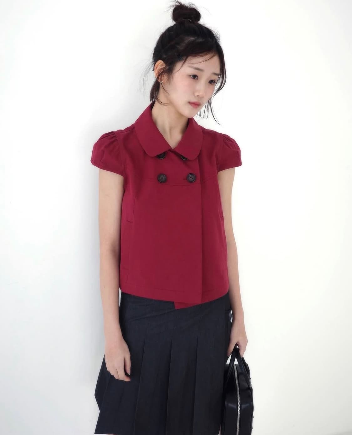 인앤양인하모니 포포 블라우스 레드 팝니다 yinandyang 상품이미지2