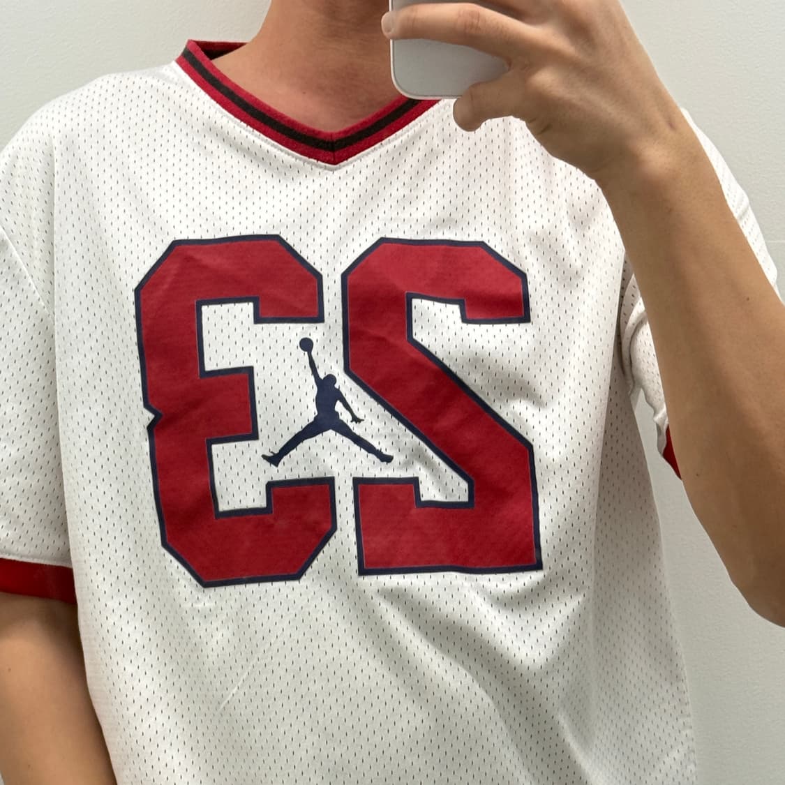 나이키 조던 23 메쉬 반팔 져지(오프화이트/레드)빈티지  상품이미지2