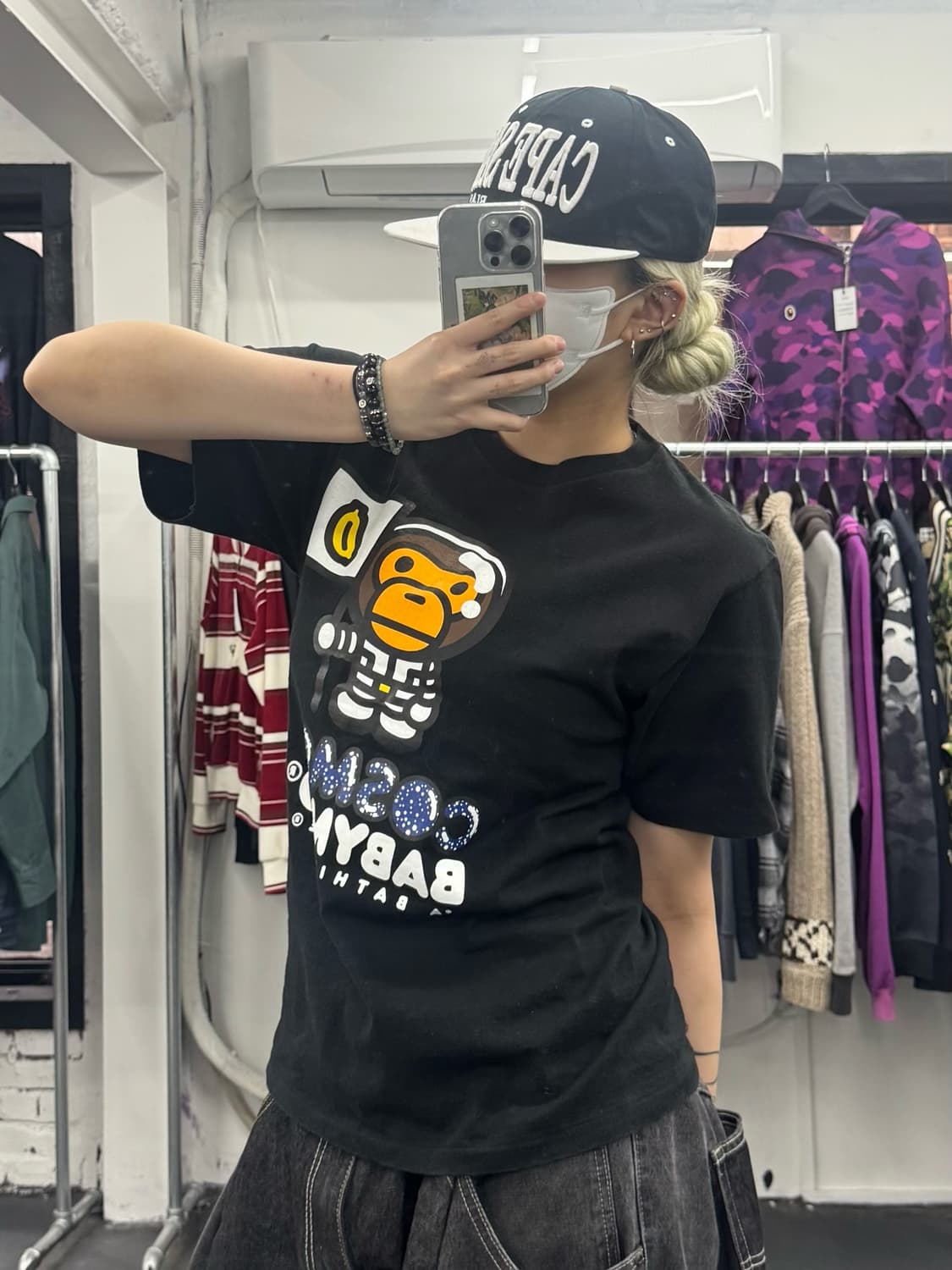 베이프 베이비 마일로 코스모스 티셔츠 상품이미지5