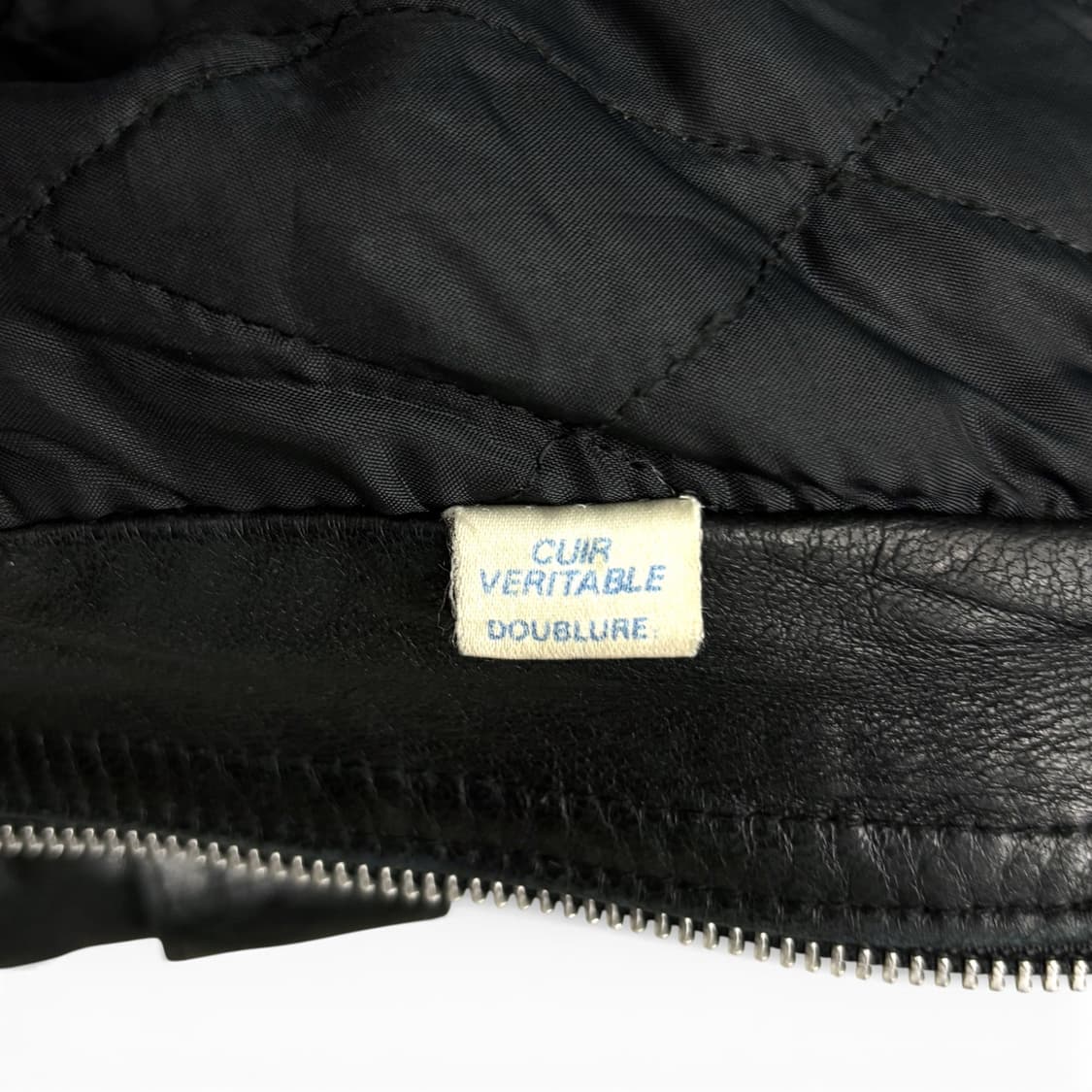 80's 프렌치 레더 바이커 자켓 상품이미지9