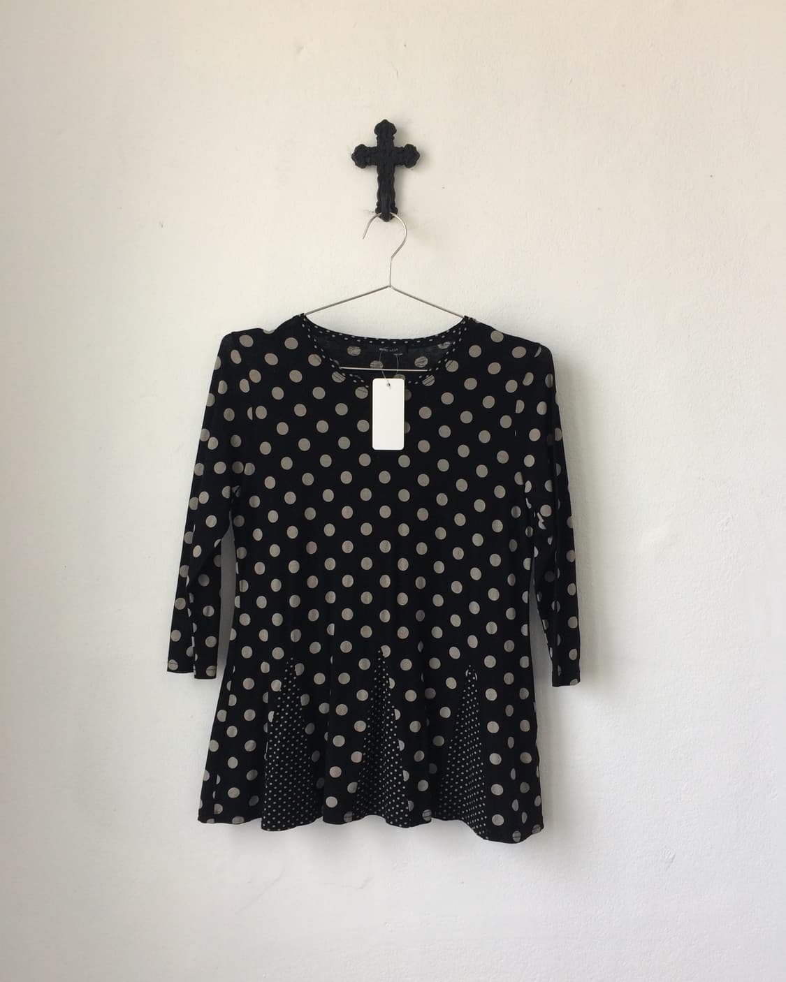 Dot pattern mixed top 상품이미지2