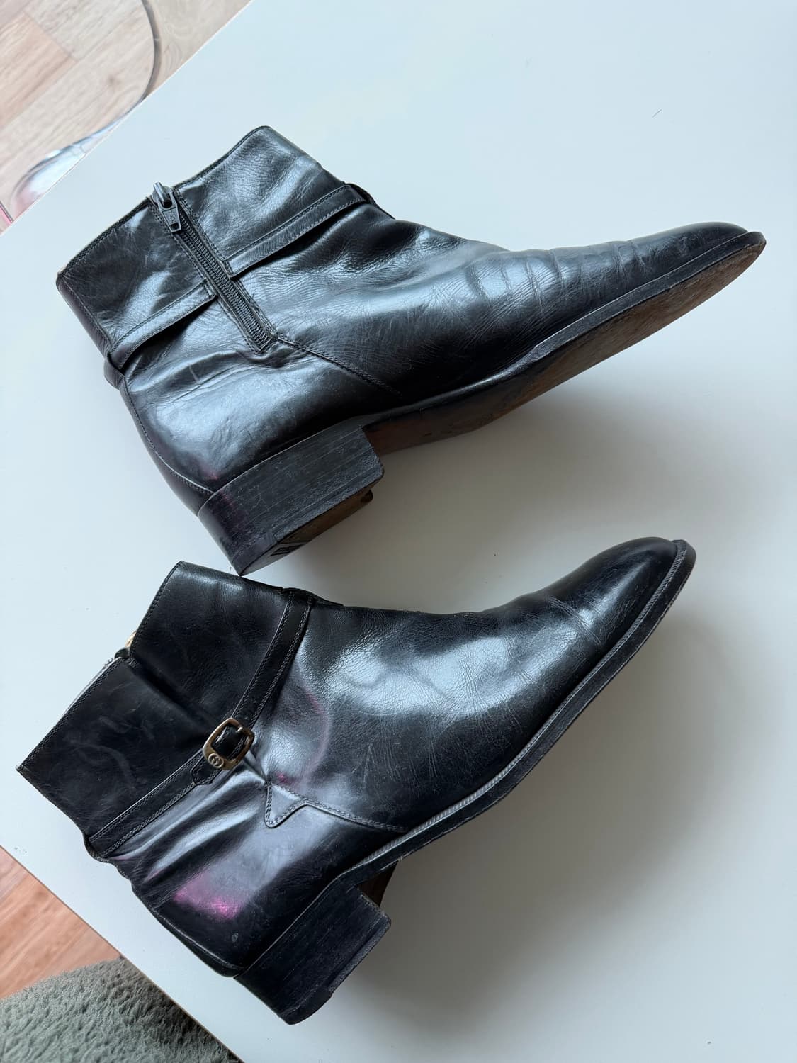 빈티지 구찌 Gucci Leather Ankle Boots 상품이미지6