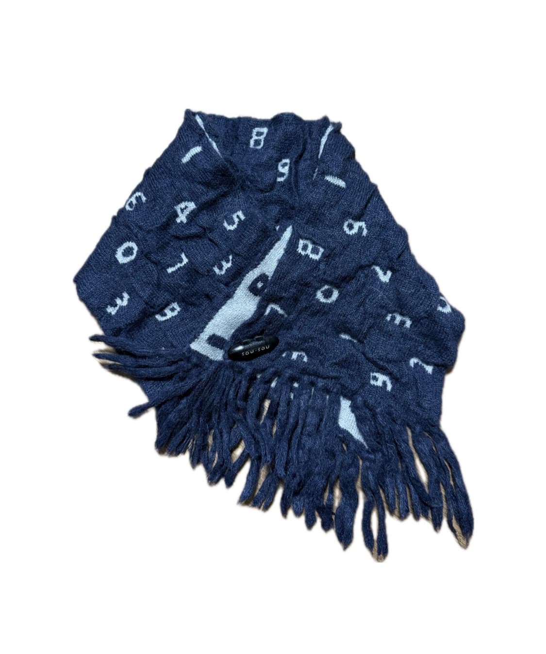 소우소우xMOONBAT 숫자 머플러 목도리 네이비 상품이미지1