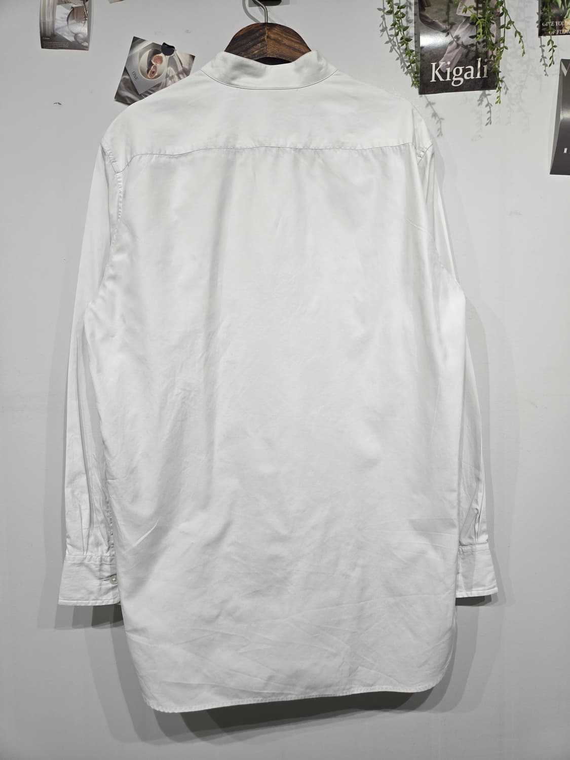 오라리 화이트 차이나카라 밴드카라 셔츠 상품이미지4