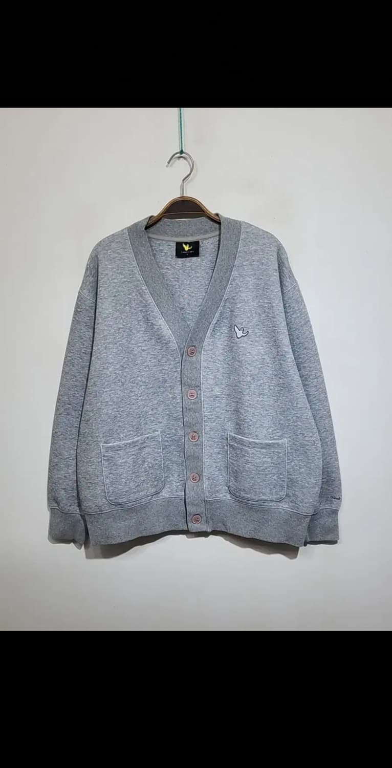 (L) 와릿이즌 가디건 그레이 브이넥 루즈핏 캐주얼  상품이미지1