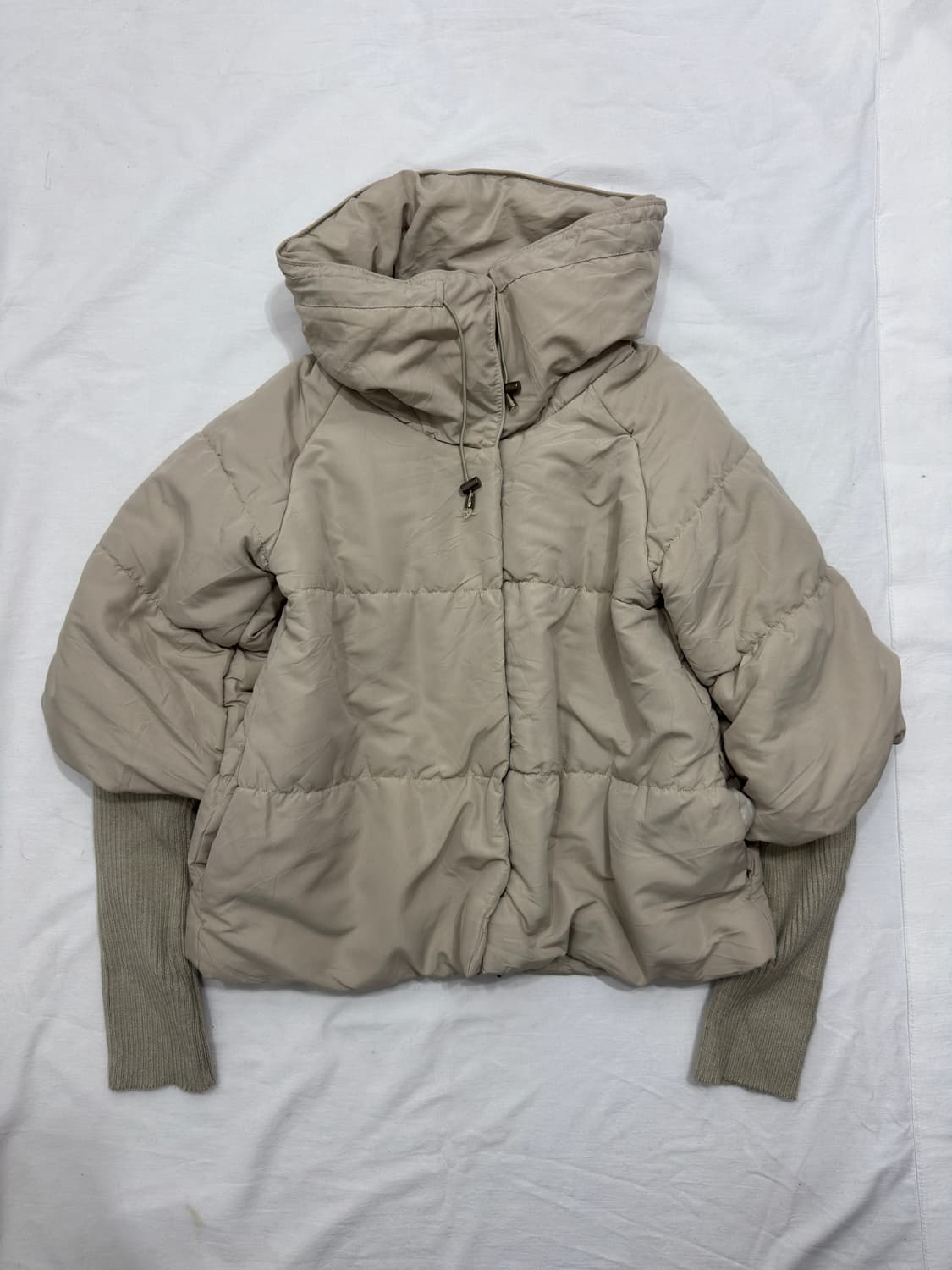 knit detail padding jacket  상품이미지1