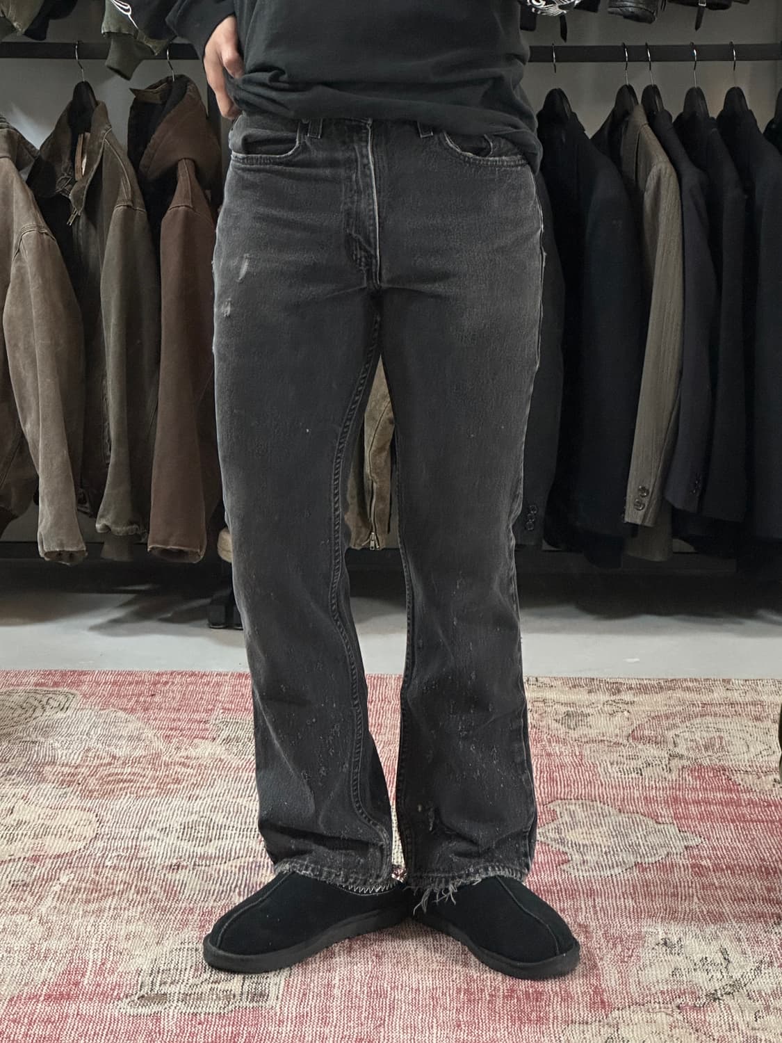 90's USA Made 리바이스 517 블랙 부츠컷 플레어진 상품이미지10