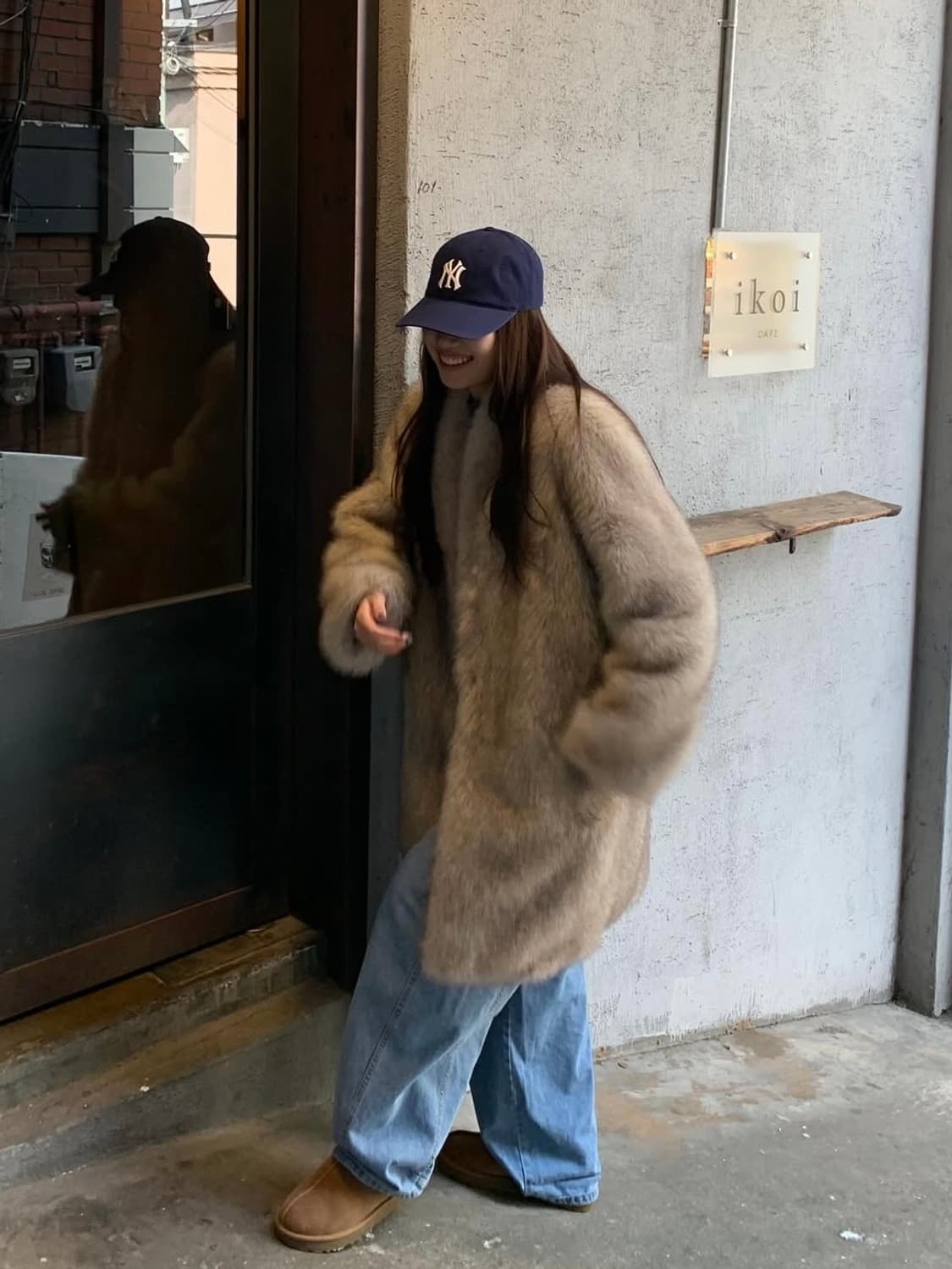 메종마레 글로우 폭스 퍼 코트 라이트 베이지 36 새상품 (품절 사이즈) 상품이미지3