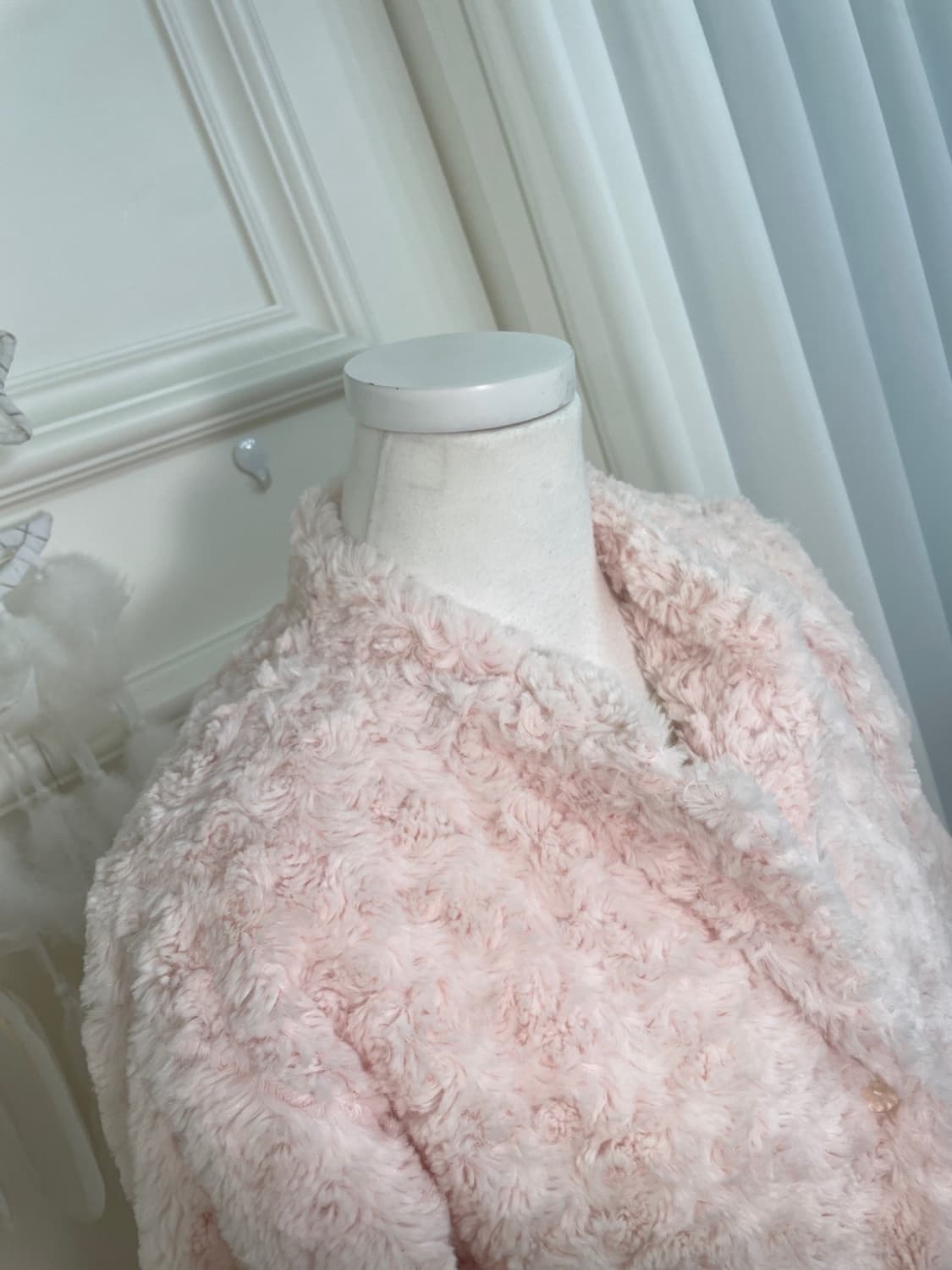 pink pocket point rose fur jacket 상품이미지7