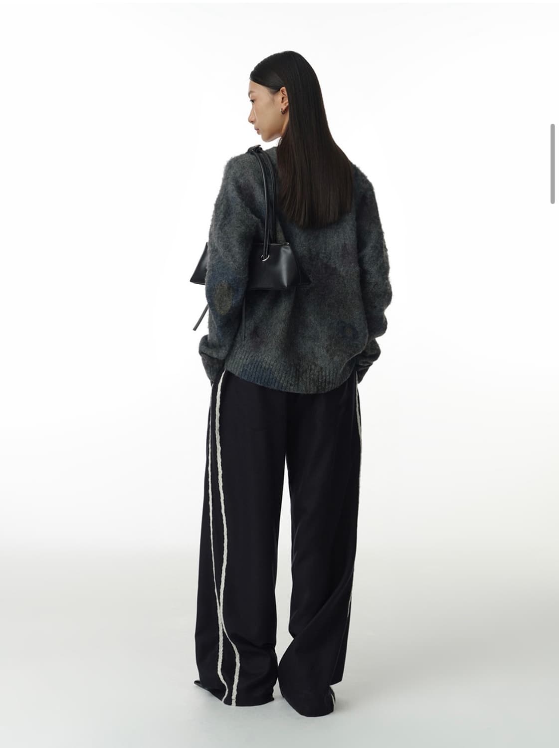 밀로 우먼 프린트 루즈 가디건 그레이 상품이미지3