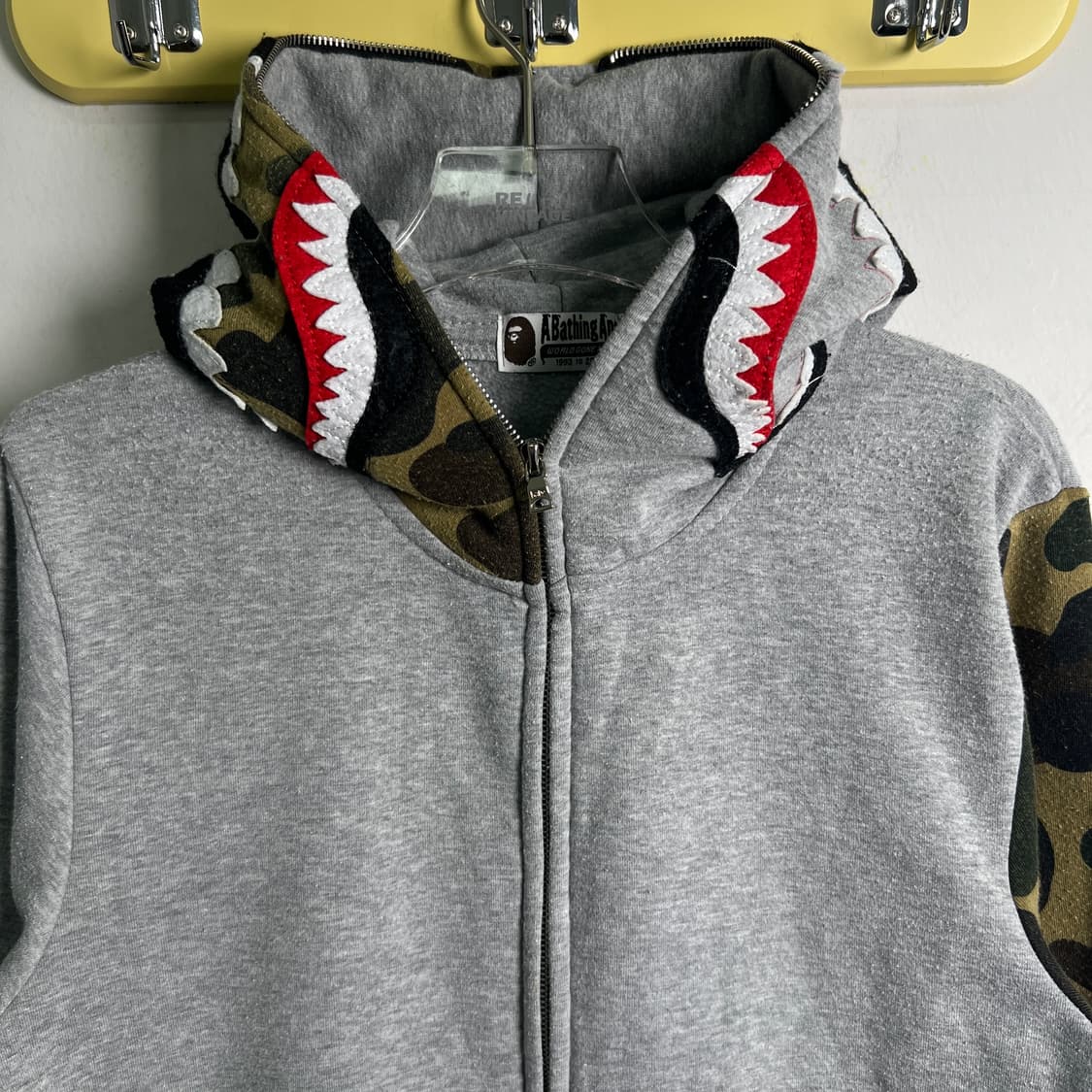 Bape 베이프 카모 샤크 후드집업 L 상품이미지5