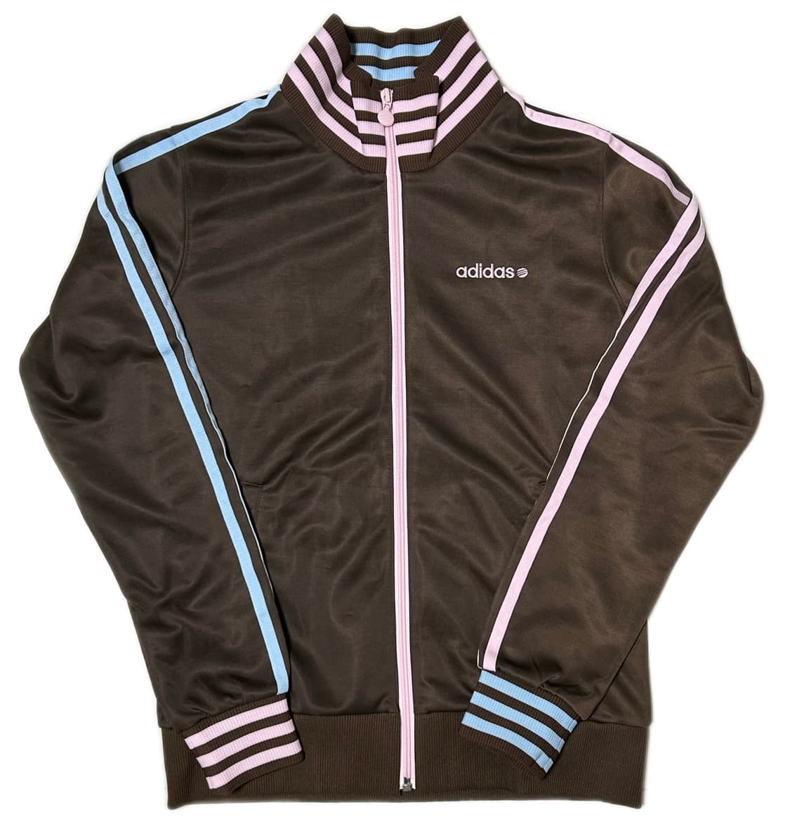 아디다스 솜사탕 브라운 하늘 분홍 져지, 팬츠 셋업 상품이미지3