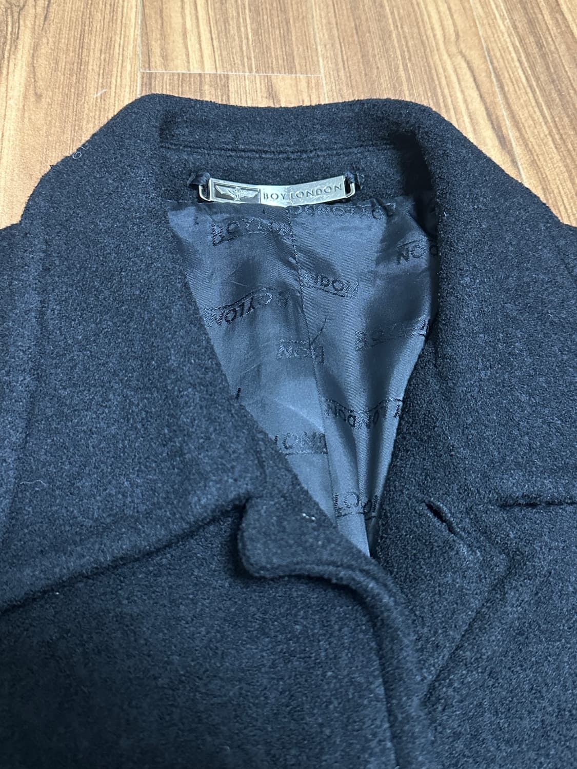 보이런던 울 블랙 코트 100 상품이미지4