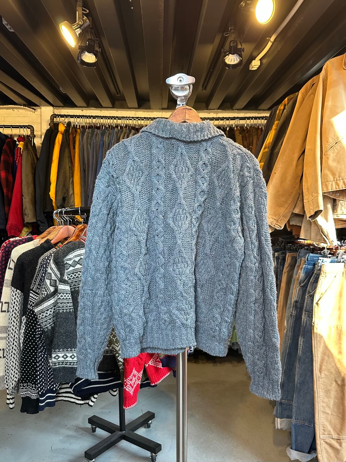 엘엘빈 헤비 울 피셔맨 스웨터 가디건 우먼스 상품이미지2