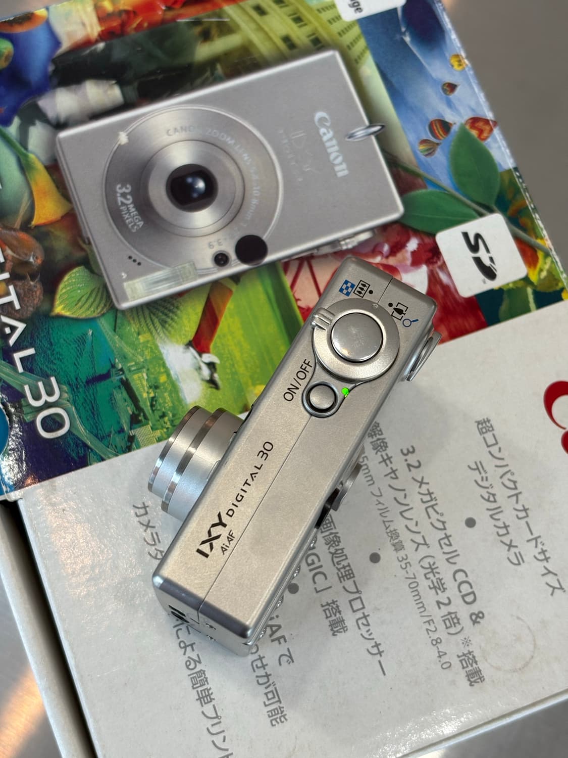 풀박)캐논 익시 디지털30 실버 빈티지디카 상품이미지6