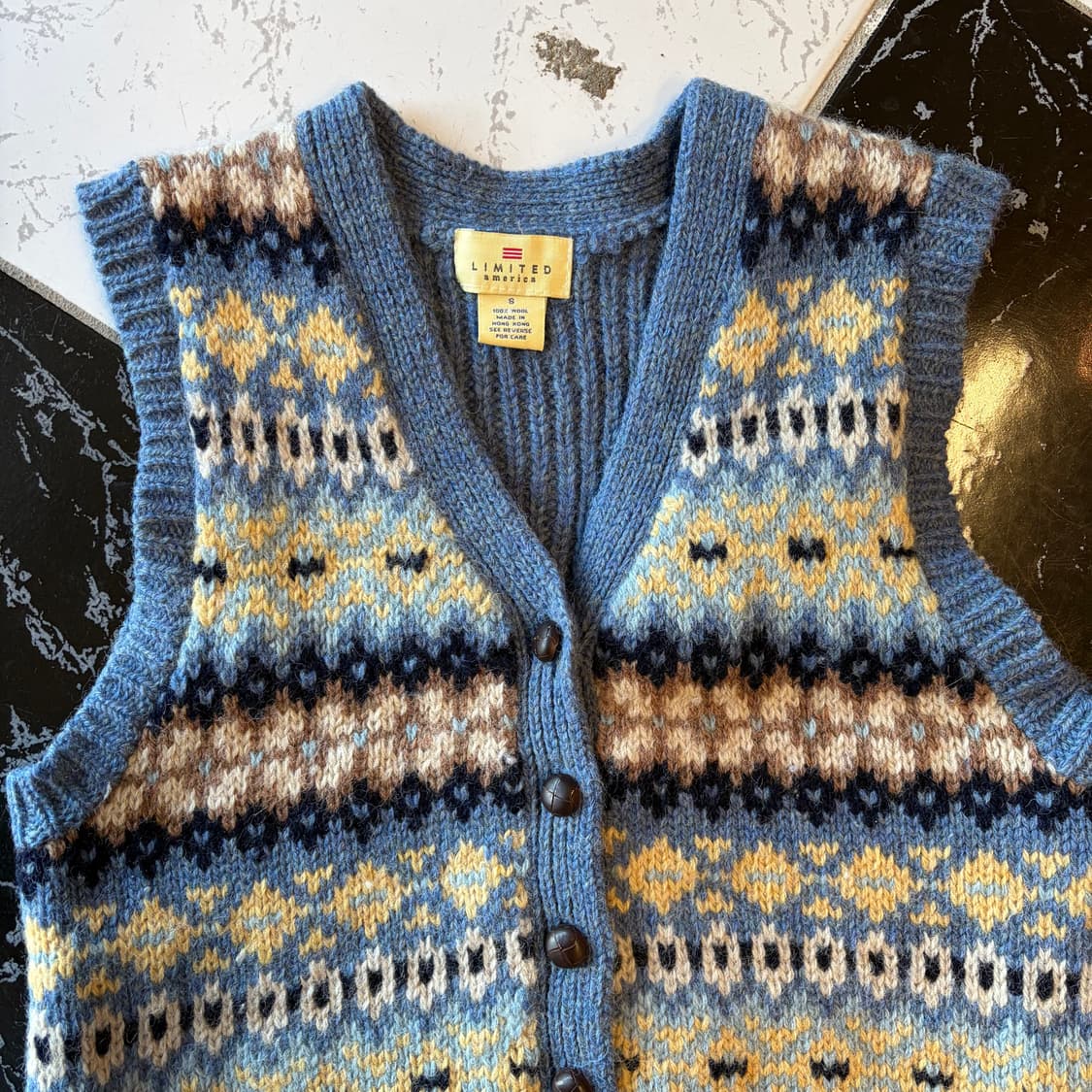 vintage knit vest 상품이미지4