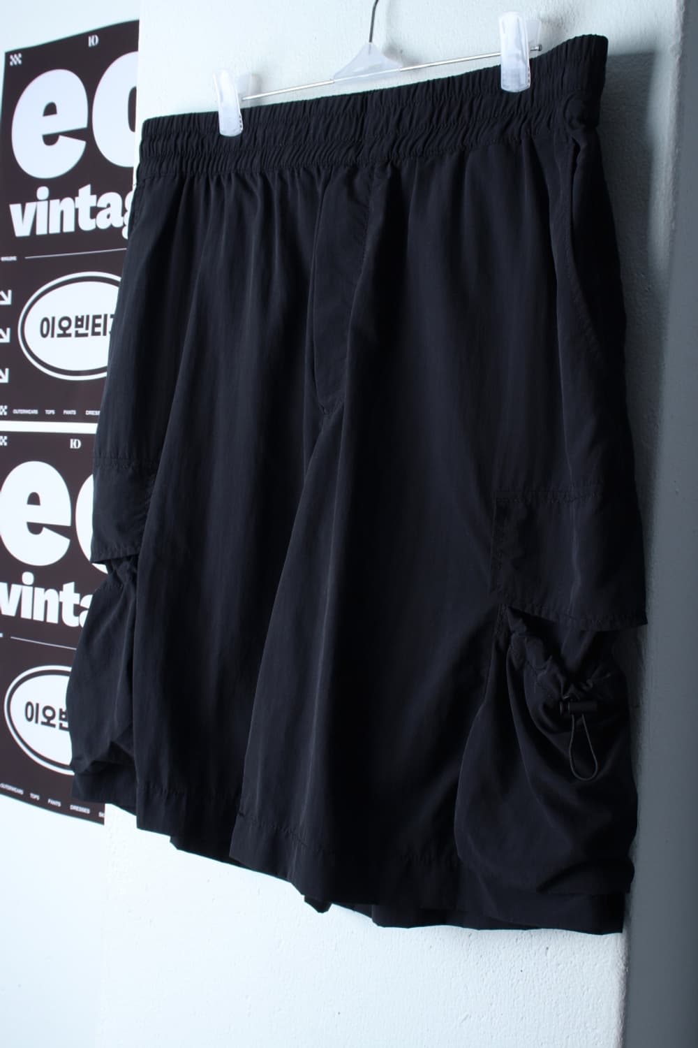 (L-XL) 자라 반바지 팬츠 카고 밴딩 블랙 폴리-P9932 상품이미지1