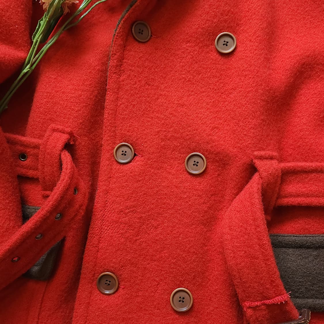 90s 폴로 더블알엘 헤비울 벨티드 랜치코트 L 상품이미지8