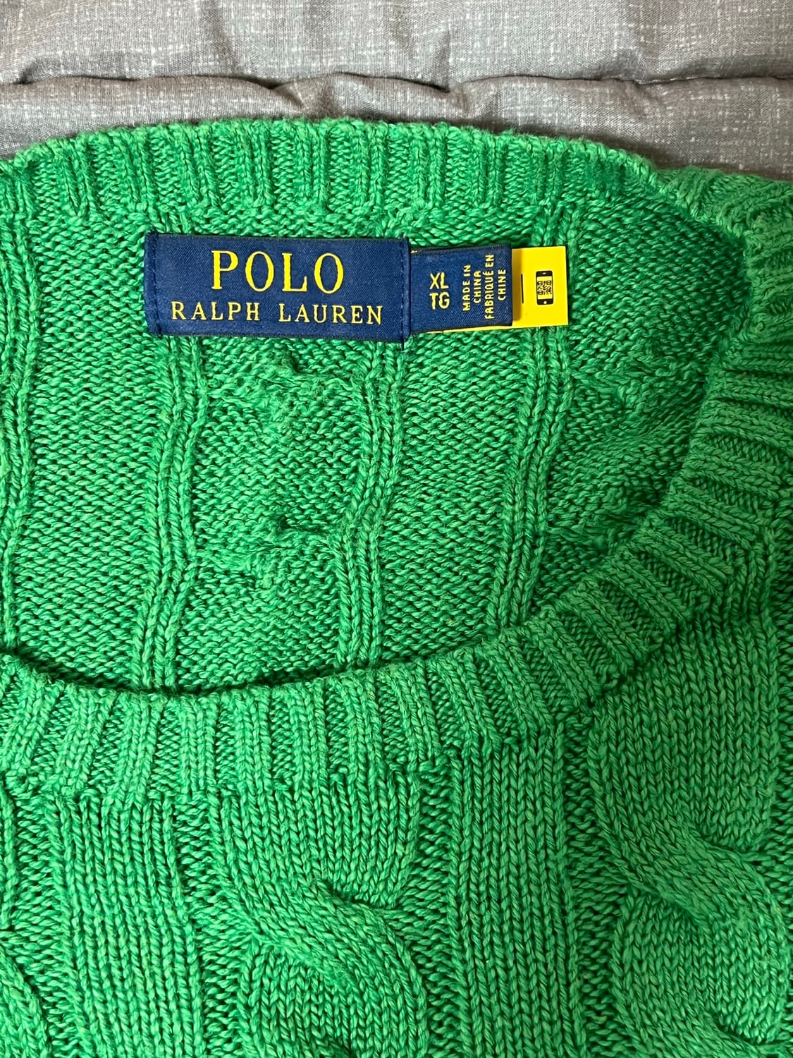 폴로 코튼 케이블니트 xl 녹색 상품이미지2