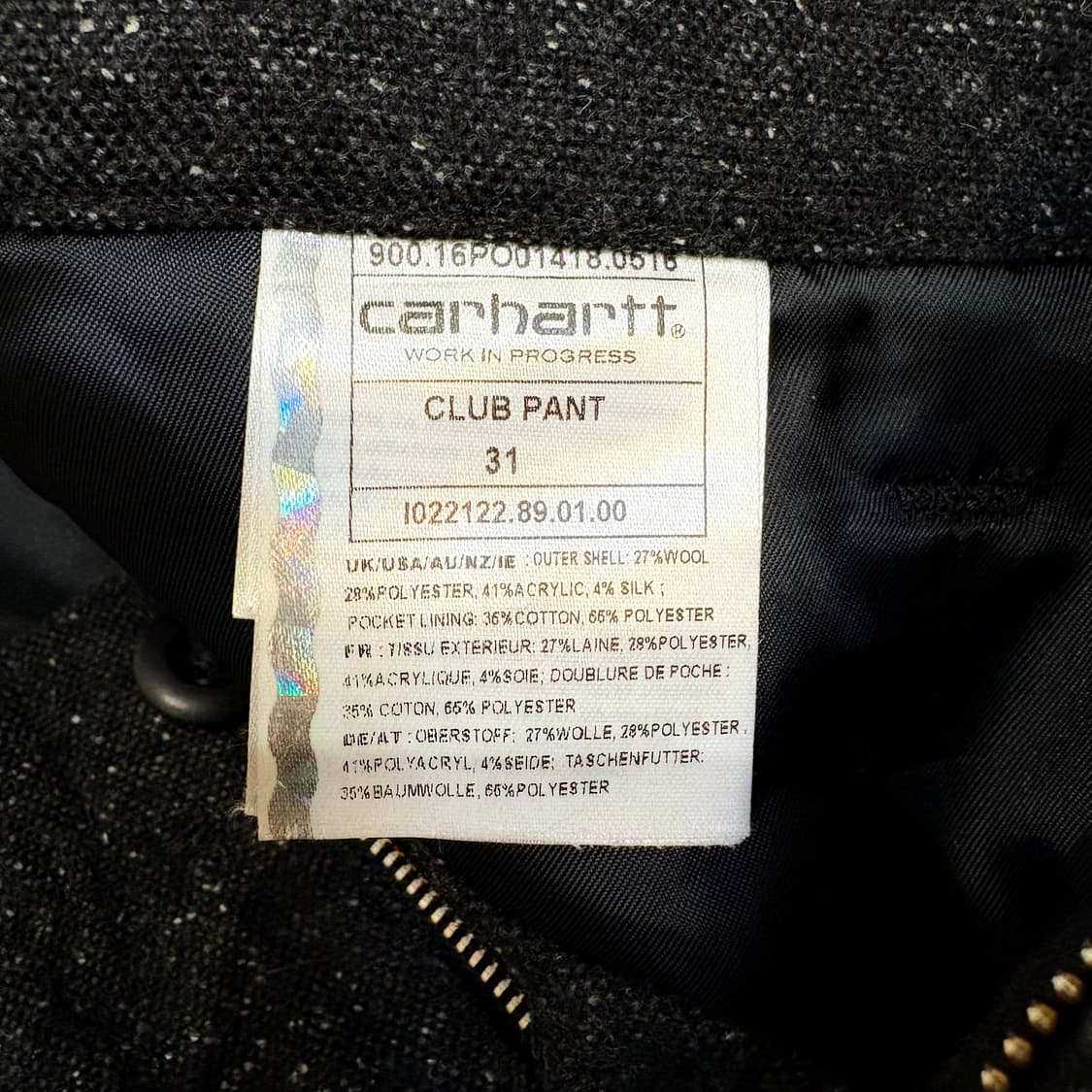 칼하트 wip club pants 상품이미지4