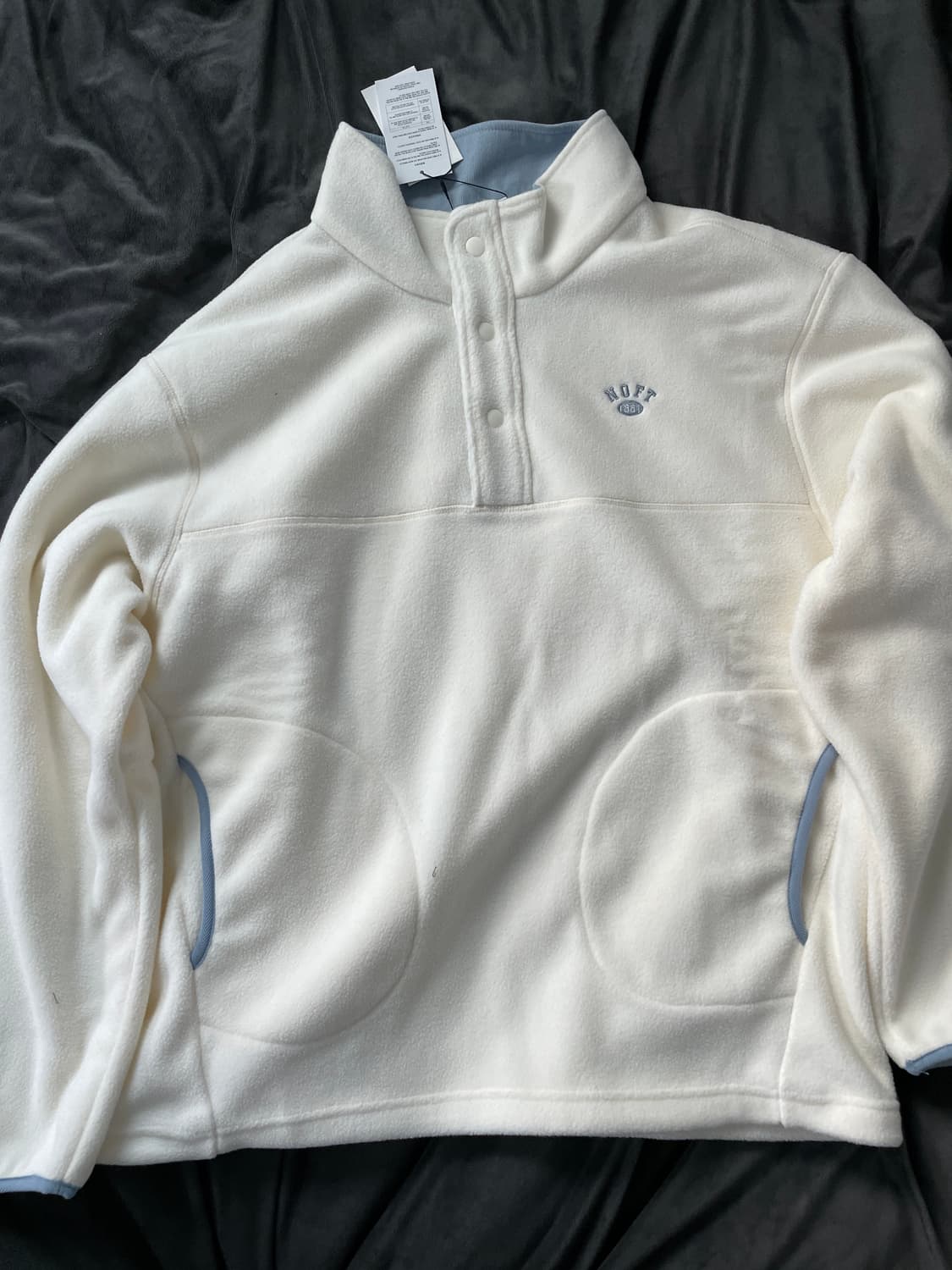 택포함 새상품 낫온리포투데이 플리스 풀오버 아이보리 L 상품이미지2