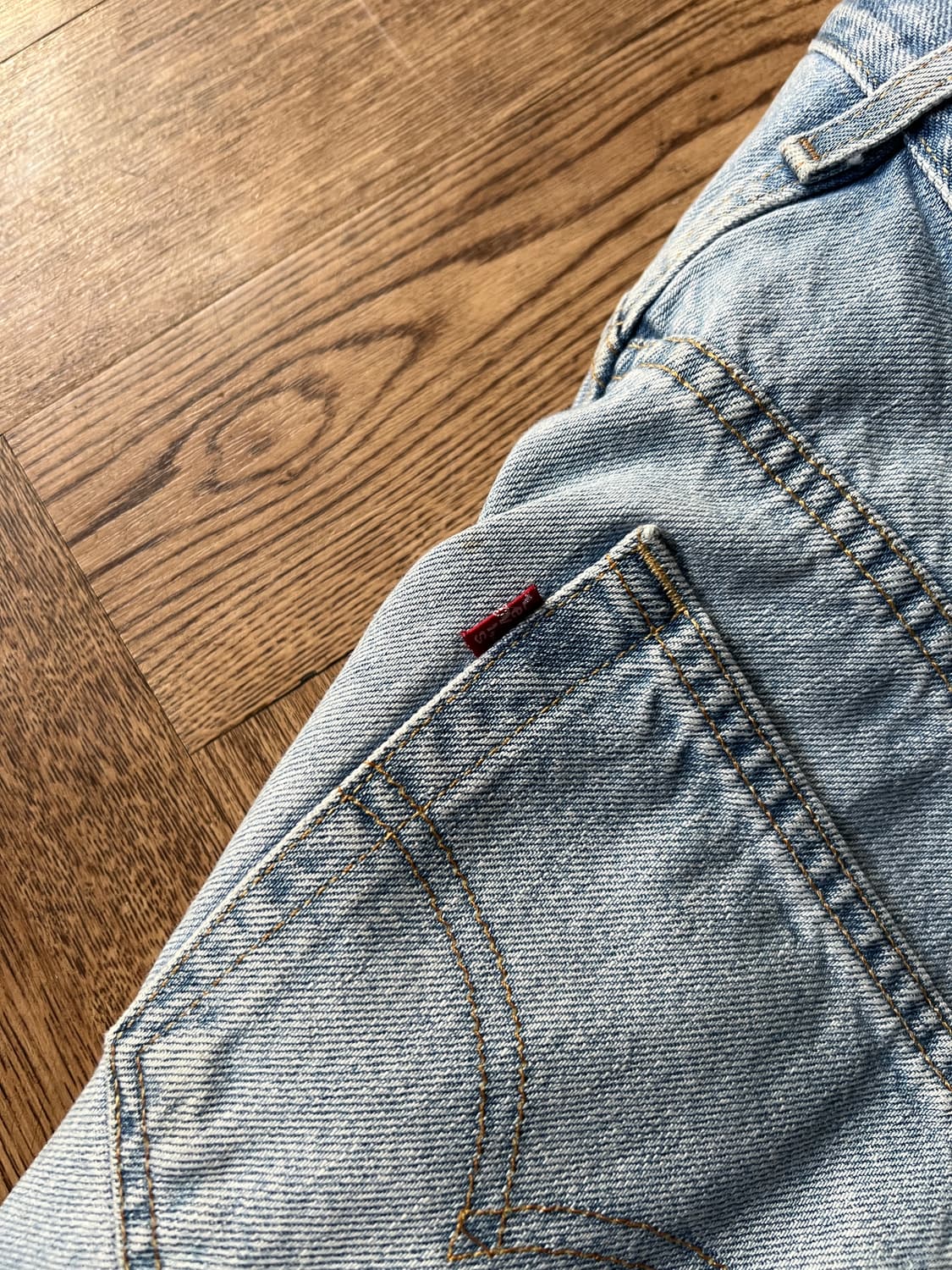 [36]00's 리바이스 USA 505 맥시코제 라이트블루 데님 팬츠 상품이미지7