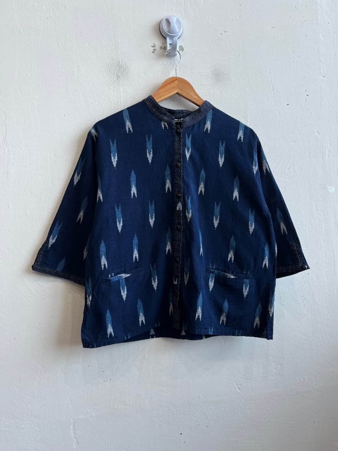 GIEMON 기에몬 패턴 네추럴 인디고 투피스 Made in JAPAN 상품이미지2