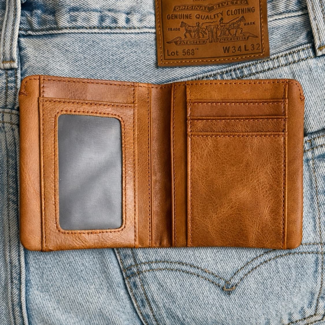 내추럴 크랙 가죽 지갑 상품이미지8