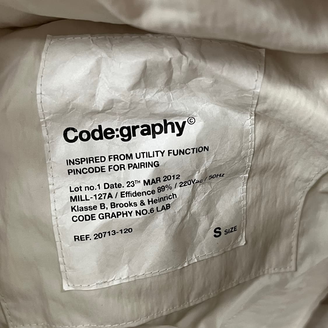 [정품/S] 코드그라피 오버핏 패딩 아이보리 b18 상품이미지8