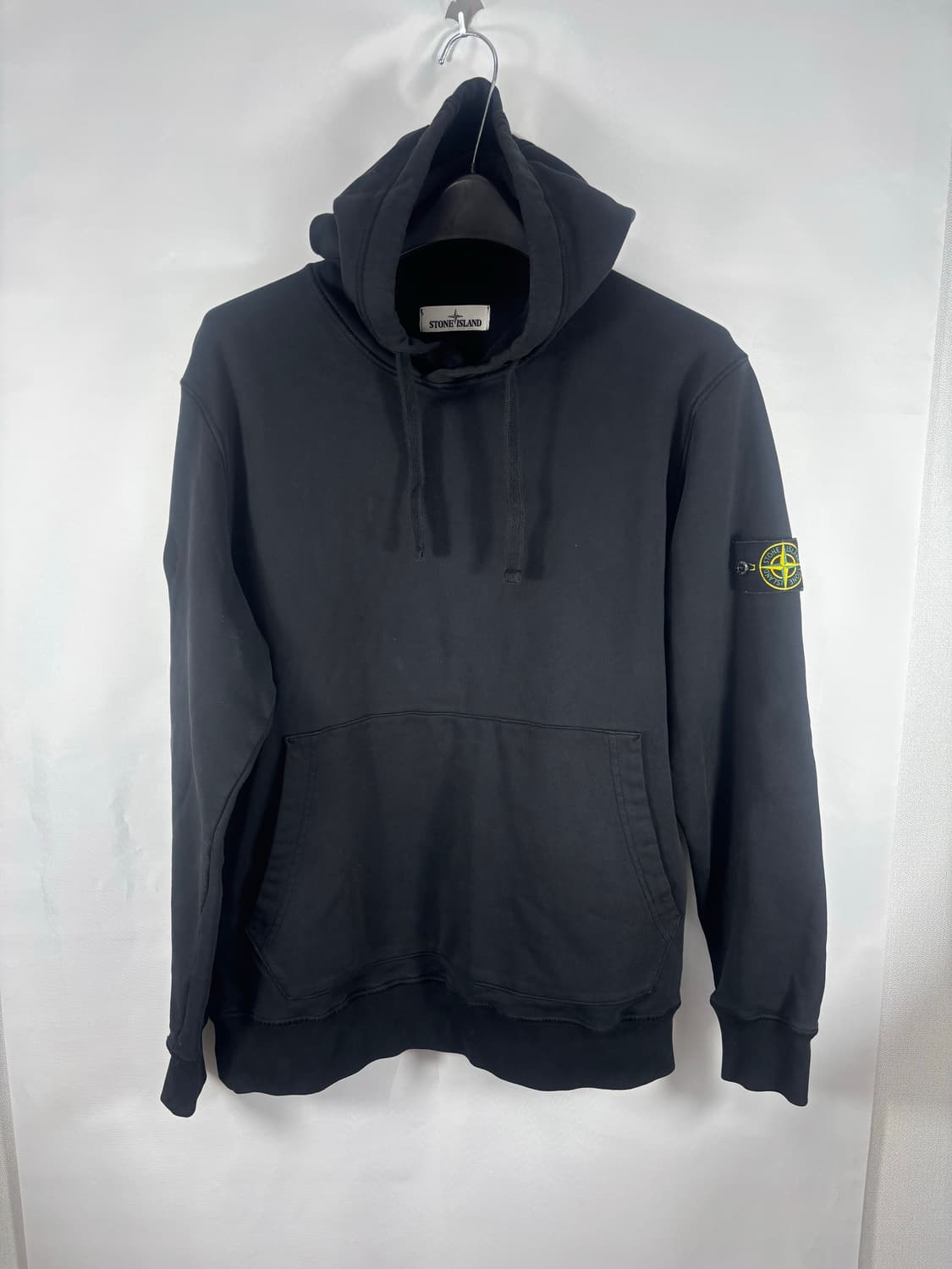 (정품/XXL)스톤아일랜드 스웨트 블랙 후드티 상품이미지1