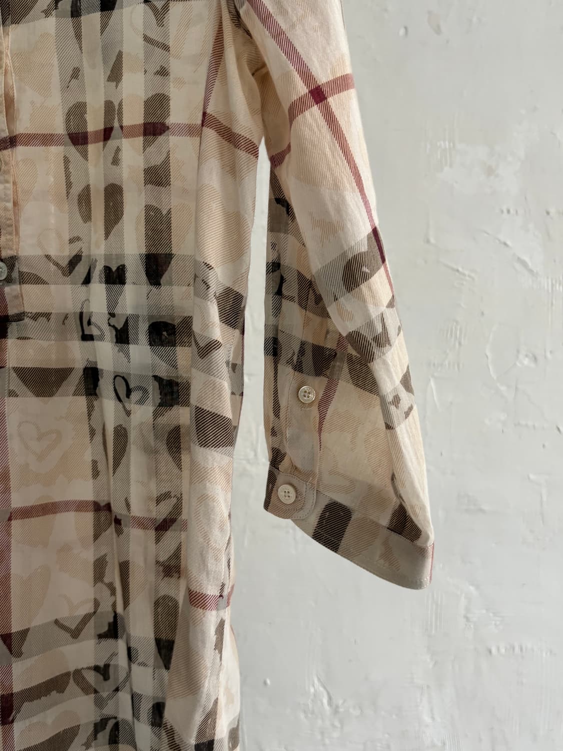 Burberry 버버리 브릿 하트패턴 코튼 셔츠 블라우스 상품이미지6