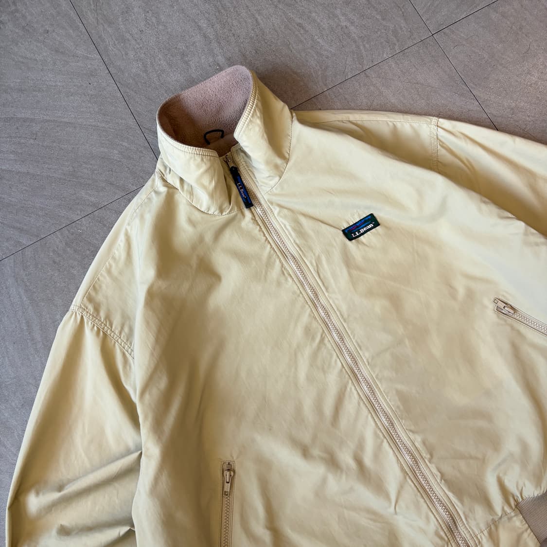 90년대 엘엘빈 쓰리 시즌 베이지 웜업 자켓 상품이미지2