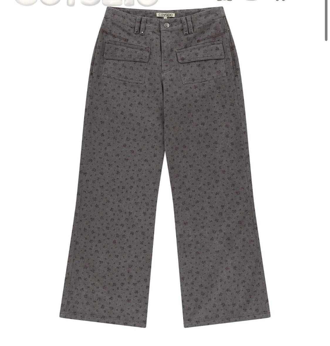 구해요!!!!코이세이오 플라워 패턴 팬츠 퍼플 그레이 상품이미지1