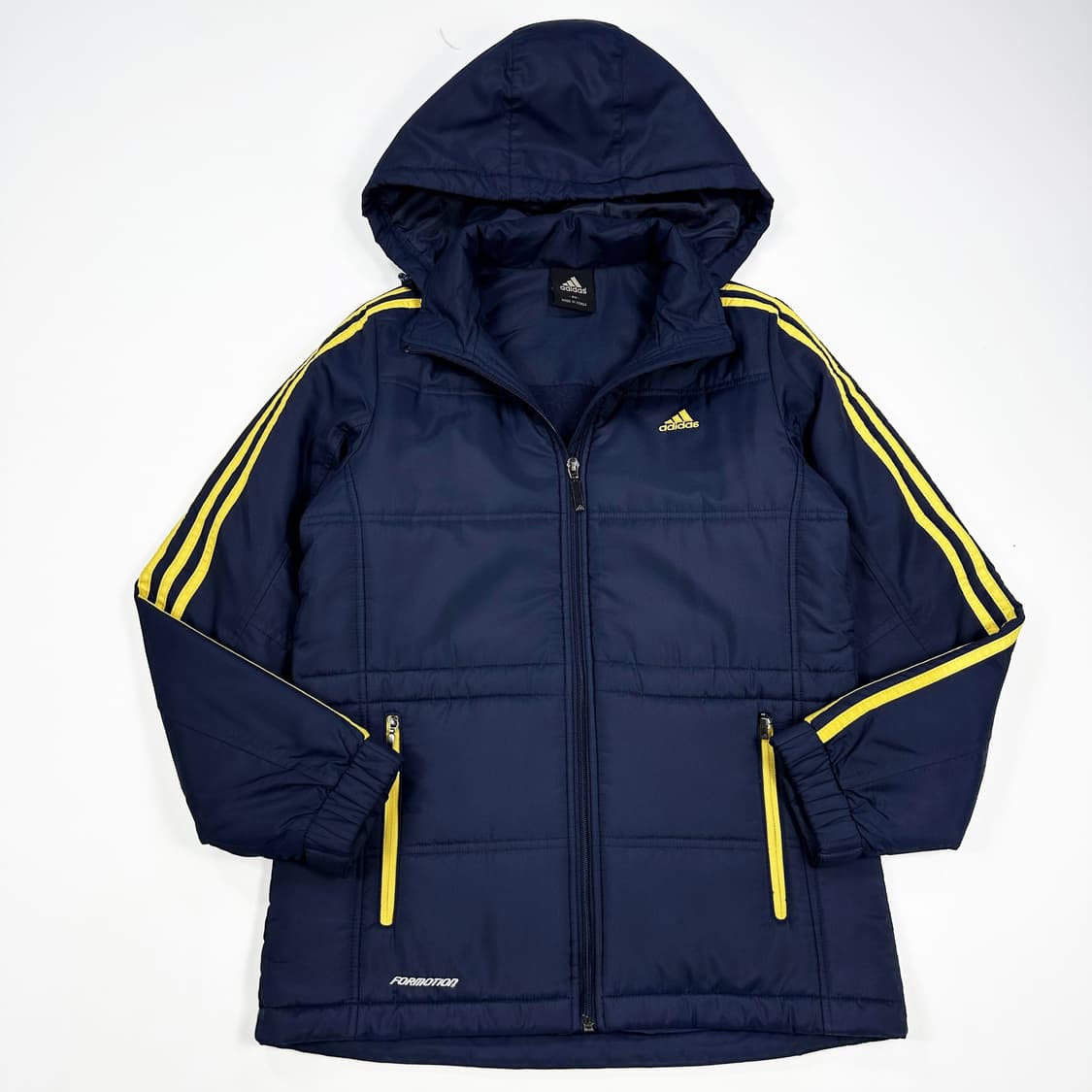 아디다스 og 올드스쿨 여성 후디 누빔 점퍼 네이비 여성XS 상품이미지1