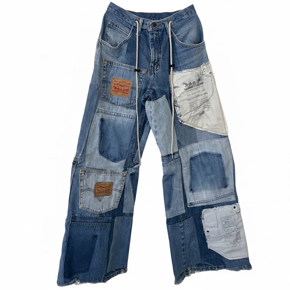 💙미친핏🩵리바이스 리메이크 패치워크 데님 팬츠💙 상품이미지1