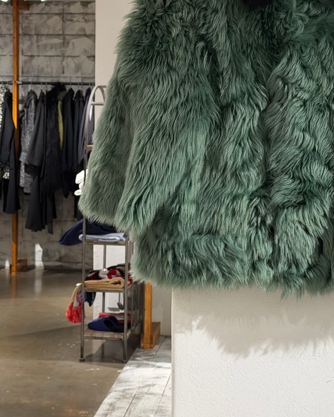 마르니 그린 윈터 에디션 2012 리얼퍼 램 시어링 퍼 자켓 상품이미지5