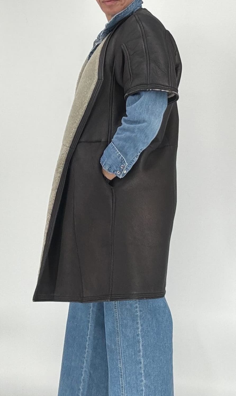 릭 오웬스 SPHINX F/W 15 코트(시어링-램스킨)해외발송 상품이미지1